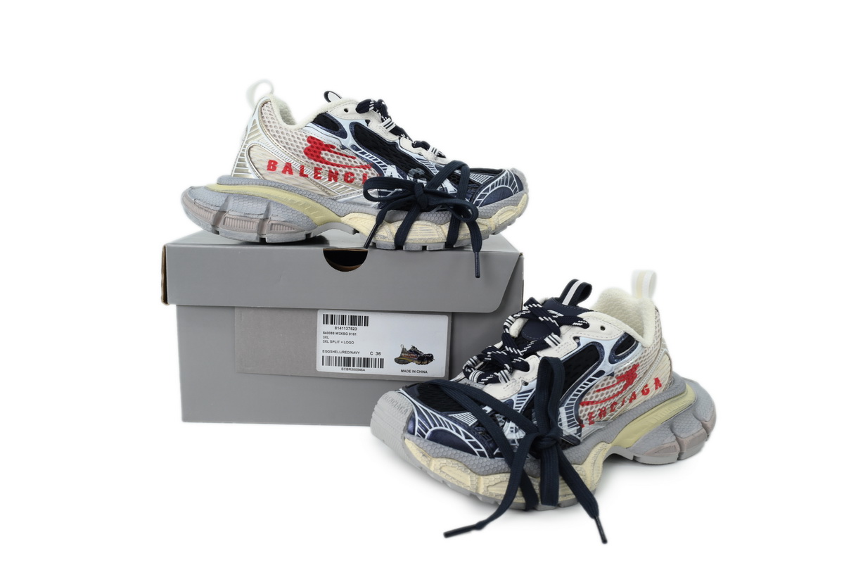 EM Sneakers Balenciaga 3xL Eggshell Red Navy