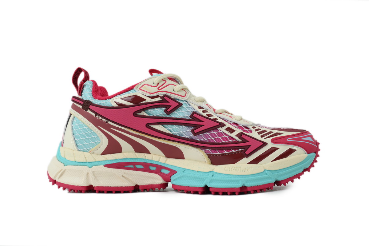 EM Sneakers OFF-WHITE Be Right Back Powder Blue Coral Red