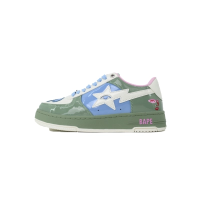 EM Sneakers A Bathing Ape Bape Beige Green 01