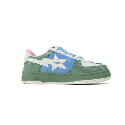 EM Sneakers A Bathing Ape Bape Beige Green 02