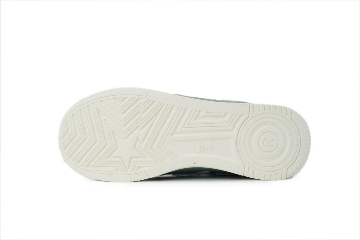 EM Sneakers A Bathing Ape Bape Beige Green