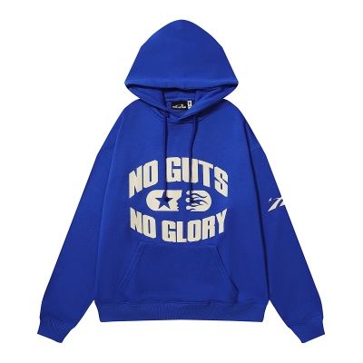 EM Sneakers Hellstar No Guts No Glory Blue Pullover Hoodie 01