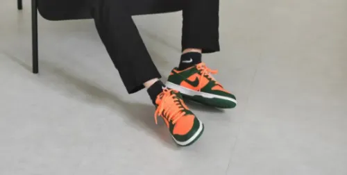 EM Sneakers Nike Dunk Low Orange Green review 