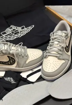 EM Sneakers Jordan 1 Retro Low Dior review D M