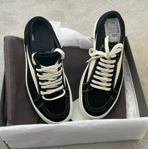 EMSneakers Rick Owens Strobe Vintage Low Black Suede review 