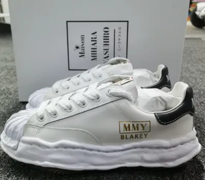EM Sneakers Mihara Yasuhiro Blakey OG Sole Leather Low White NO.702 review E K