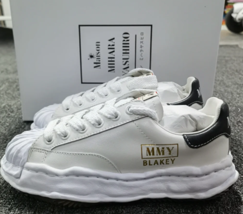 EM Sneakers Mihara Yasuhiro Blakey OG Sole Leather Low White NO.702 review 