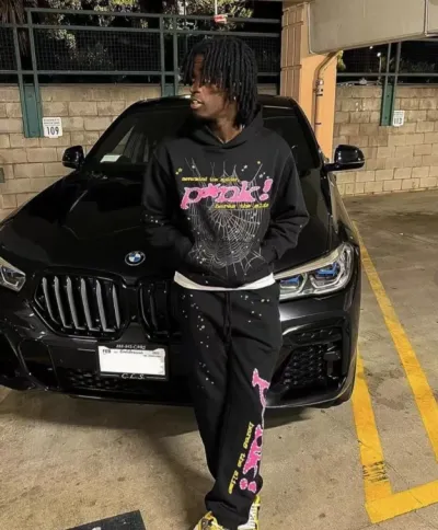EM Sneakers Sp5der P*NK Hoodie Black review F M