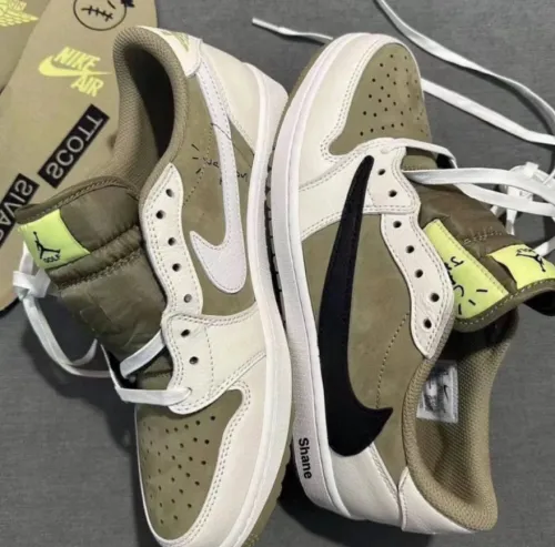 EM Sneakers Jordan 1 Low Golf × Travis Scott Neutral Olive review 