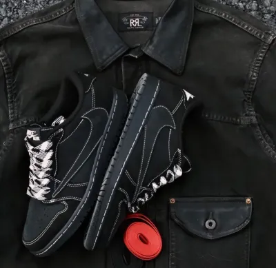 EM Sneakers Jordan 1 Retro Low OG SP ×Travis Scott Black Phantom review S B