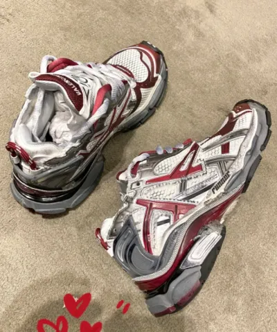 EMSneakers Balenciaga Runner White Wine Red review G R