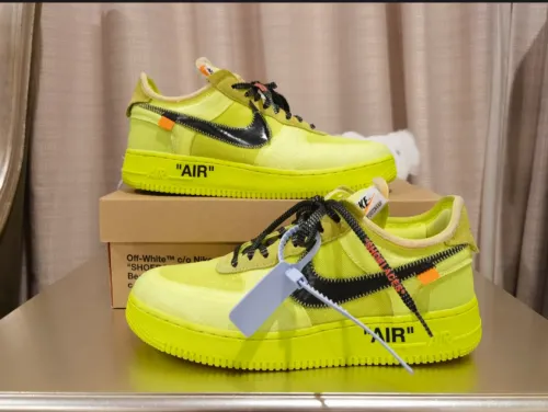 EM Sneakers Nike Air Force 1 Low Off-White Volt review 