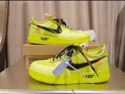 EM Sneakers Nike Air Force 1 Low Off-White Volt review G A
