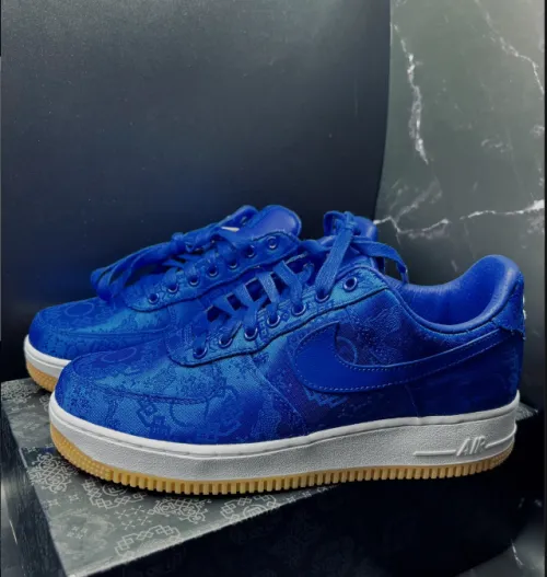EM Sneakers Nike Air Force 1 Low CLOT Blue Silk review 