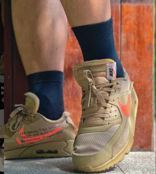 EM Sneakers Nike Air Max 90 × Off-White Desert Ore reviewed by