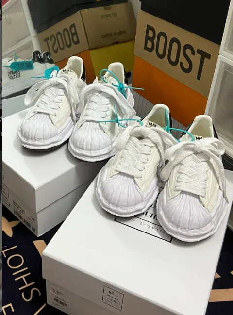EM Sneakers Mihara Yasuhiro White And White Gray Low NO.744 review 
