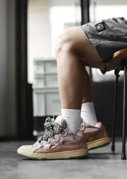 EM Sneakers Lanvin Leather Curb Pink review ljnakj