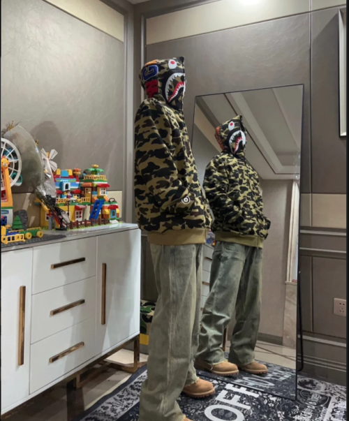 EM Sneakers BAPE 1st Camo Shark Full Zip Hoodie Yellow review yhj