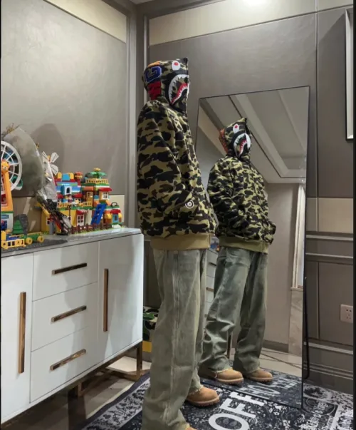 EM Sneakers BAPE 1st Camo Shark Full Zip Hoodie Yellow review yhj
