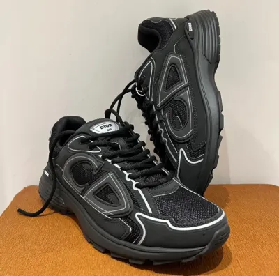 EM Sneakers Dior B30 Triple Black New Reflective review James