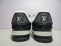 EM Sneakers Louis Vuitton Trainer Black and White Cloth Cover review Tifffbhgfgh