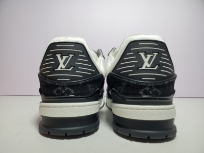 EM Sneakers Louis Vuitton Trainer Black and White Cloth Cover review Tifffbhgfgh
