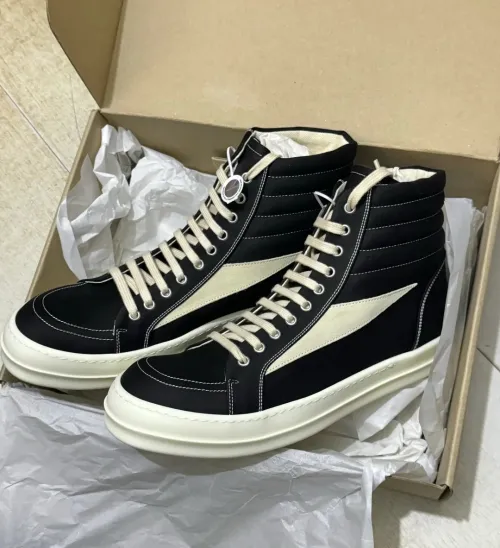 EM Sneakers Rick Owens Drkshdw Lido Vintage High Black Milk SS24 review 