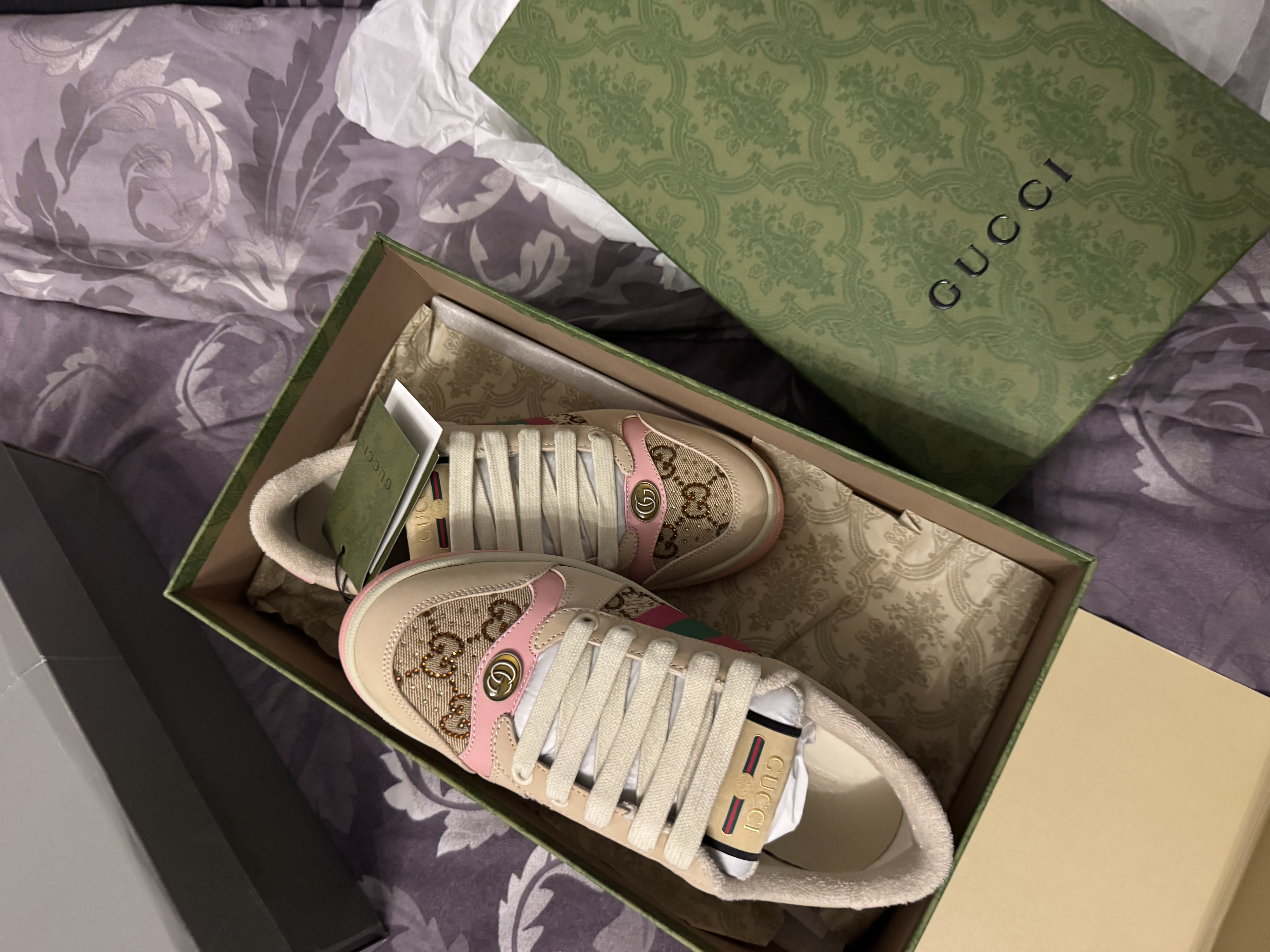 EM Sneakers Gucci Screener With Crystals review 0