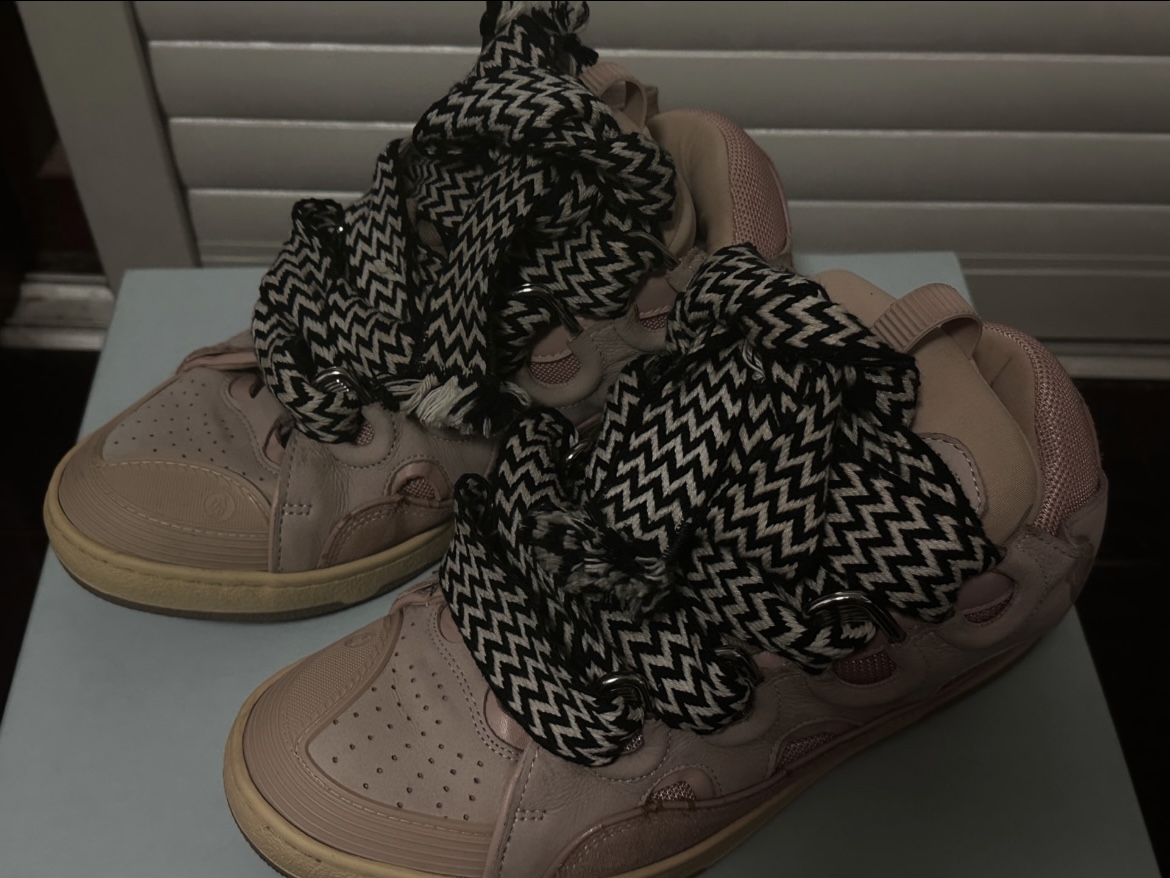 EM Sneakers Lanvin Leather Curb Pink review 0