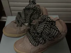 EM Sneakers Lanvin Leather Curb Pink review Alan Rocha