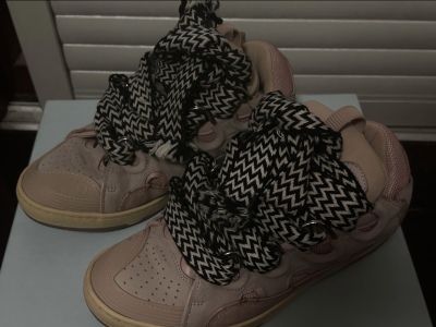 EM Sneakers Lanvin Leather Curb Pink review Alan Rocha