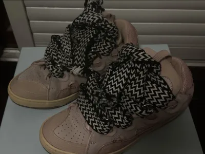 EM Sneakers Lanvin Leather Curb Pink review Alan Rocha