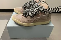 EM Sneakers Lanvin Leather Curb Pink review Rad David