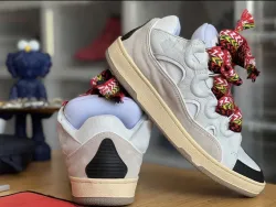 EM Sneakers Lanvin Leather Curb White Ivory review Nathan Batista