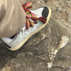 EM Sneakers Lanvin Leather Curb White Ivory review Christian Tait