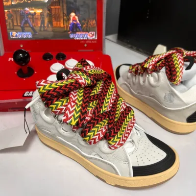 EM Sneakers Lanvin Leather Curb White Ivory review Rad David