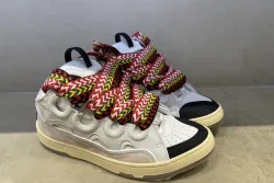 EM Sneakers Lanvin Leather Curb White Ivory review Chandler Cato