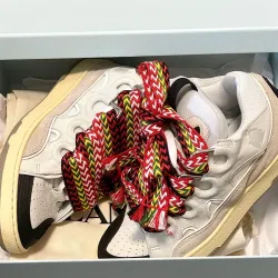 EM Sneakers Lanvin Leather Curb White Ivory review Marley Johnson