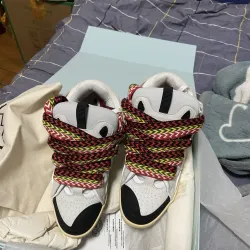 EM Sneakers Lanvin Leather Curb White Ivory review LJ Muditambi