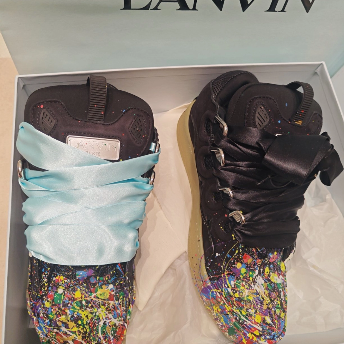 EM Sneakers Lanvin Leather Curb Gallery Dept Black Multi review 0