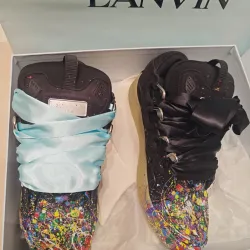 EM Sneakers Lanvin Leather Curb Gallery Dept Black Multi review Kiren Holland