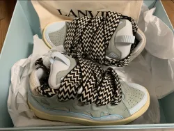 EM Sneakers Lanvin Leather Curb Blue review Noah westendorp