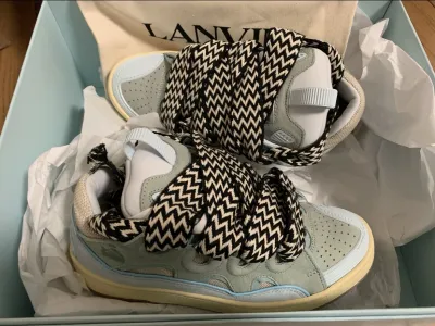 EM Sneakers Lanvin Leather Curb Blue review Noah westendorp