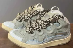 EM Sneakers Lanvin Leather Curb Blue review joshua gant