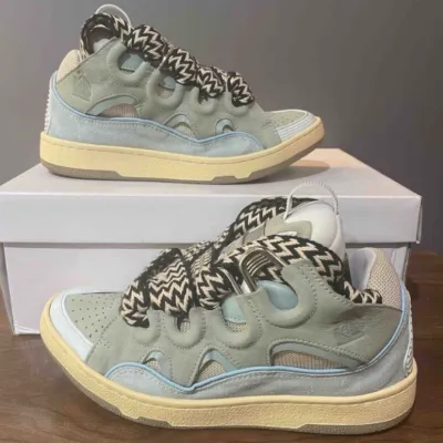 EM Sneakers Lanvin Leather Curb Blue review Ida Stewart