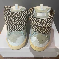 EM Sneakers Lanvin Leather Curb Blue review Aaron Albeverio