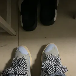EM Sneakers Lanvin Leather Curb Blue review Anthony Orozco