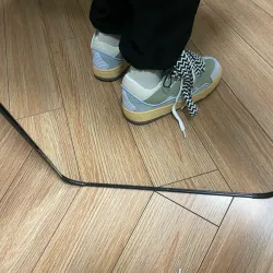 EM Sneakers Lanvin Leather Curb Blue review Naadir Abney