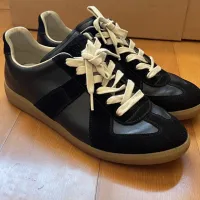 EM Sneakers Maison Margiela Replica low-top leather sneakers Black review 0
