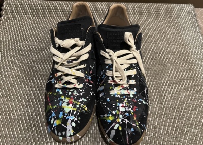 EM Sneakers Maison Margiela Black Paint Replica Sneakers review Lewis Newman 00